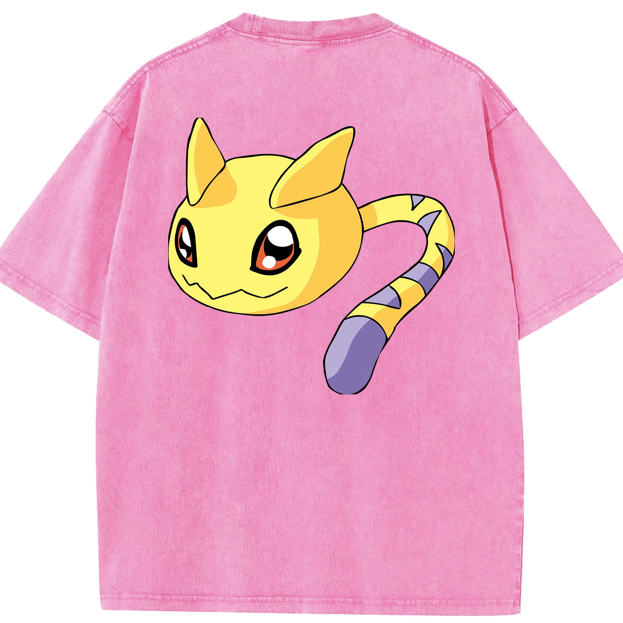 （画像用） Digimon デジタルモンスター/デジモン 綿100% ヴィンテージ風 半袖Tシャツ（背面プリント）